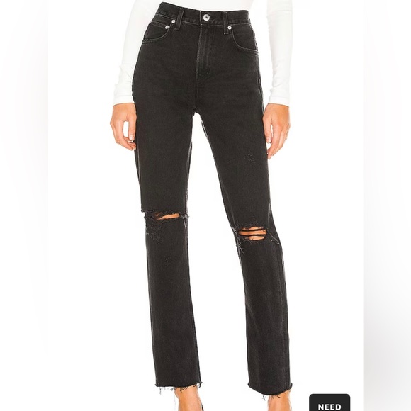 AGOLDE | Cherie High Rise Straight in Distortion - Picture 1 of 6